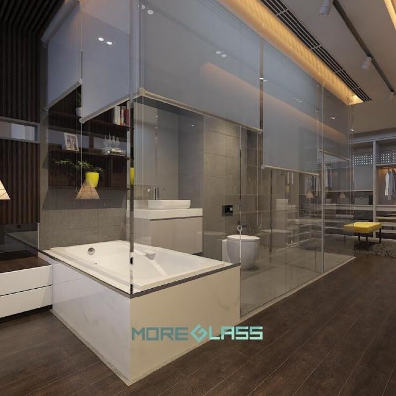 Moreglass gợi ý cho bạn mẫu vách tắm kính đẹp, cao cấp MG-027 cho nhà chung cư, biệt thự, nhà phố.